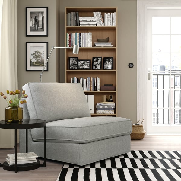 KIVIK - 1-seater sofa bed, Tallmyra white/black ,