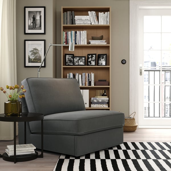KIVIK - 1-seater sofa bed, Tallmyra smoke grey ,