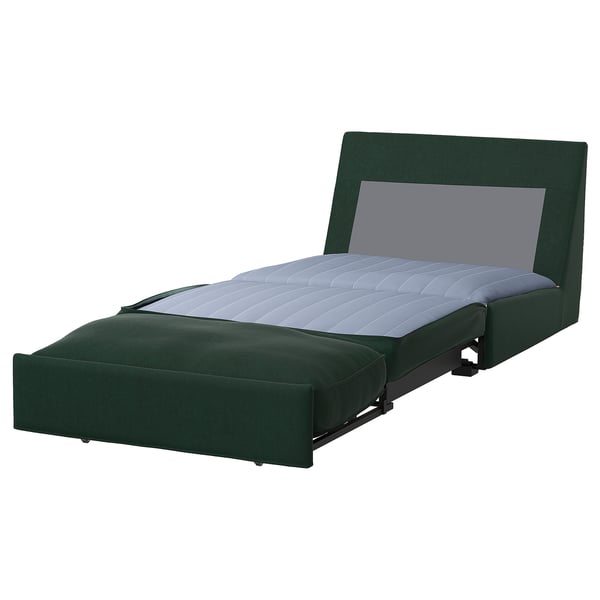 KIVIK - 1-seater sofa bed, Tallmyra dark green ,