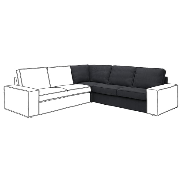 KIVIK corner section, Tresund anthracite, 234x83x94 cm