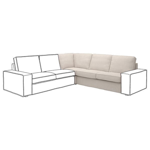 KIVIK corner section, Tresund light beige, 234x83x94 cm
