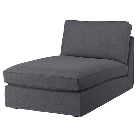 KIVIK - Chaise-longue cover, Gunnared smoke gray