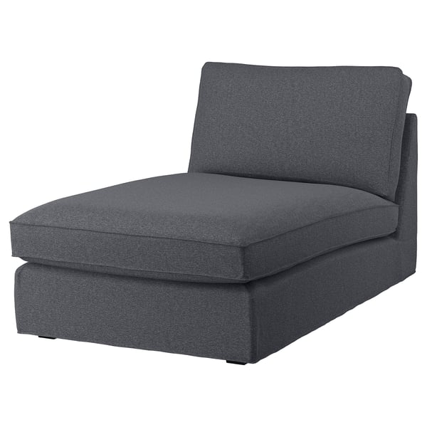 KIVIK cover for chaise longue, Gunnared medium grey