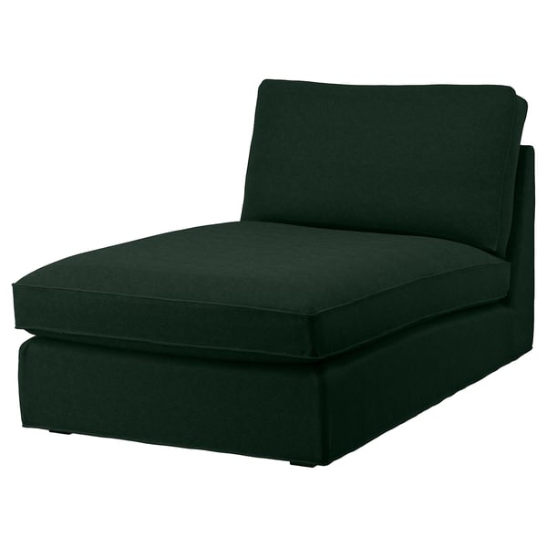 KIVIK cover for chaise longue, Tallmyra dark green