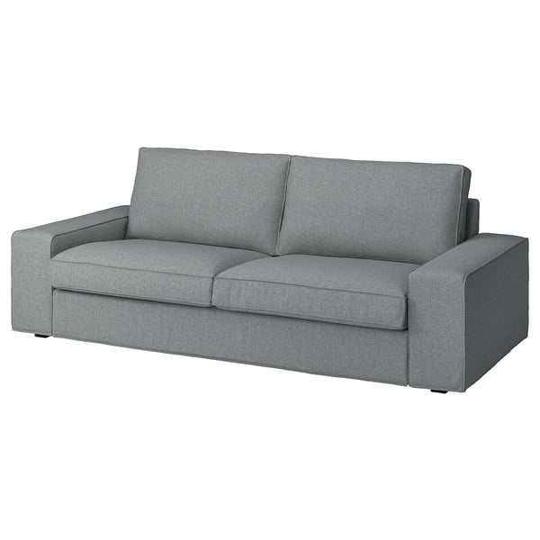 KIVIK cover three-seat sofa, Tibbleby beige/grey