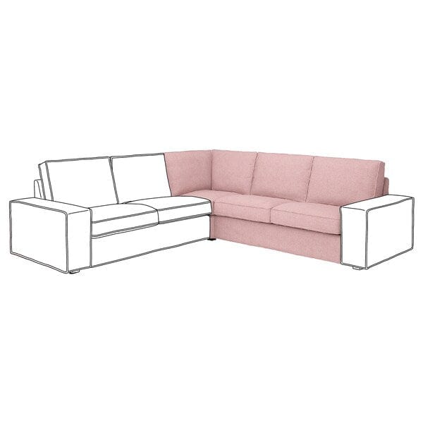 Ikea KIVIK - Lining for corner element, Gunnared light brown-pink ,