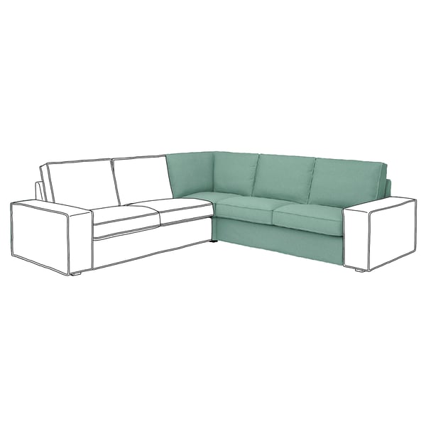 KIVIK cover for corner section, Tallmyra light green