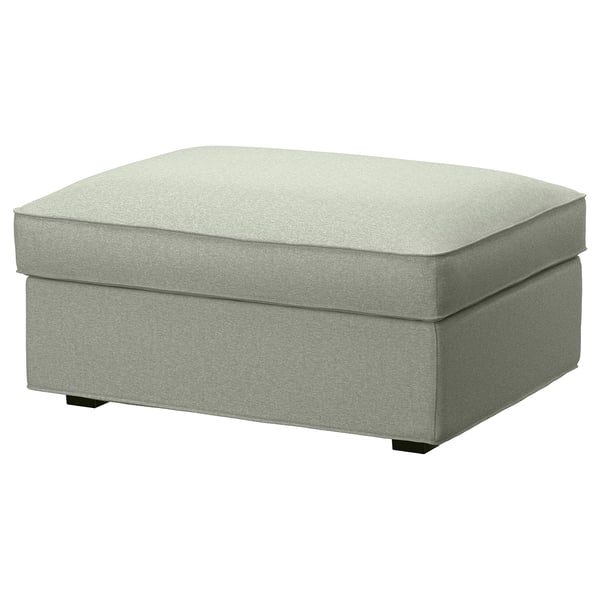 KIVIK cover for footstool with storage, Gunnared light green