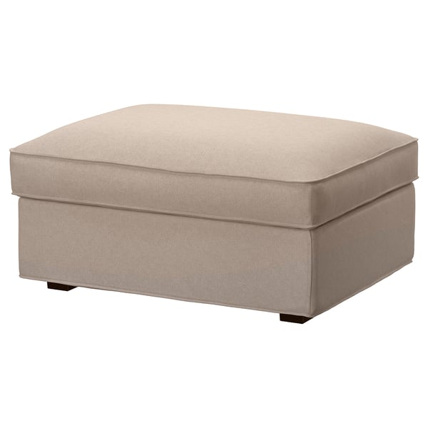 KIVIK cover for footstool with storage, Tallmyra beige