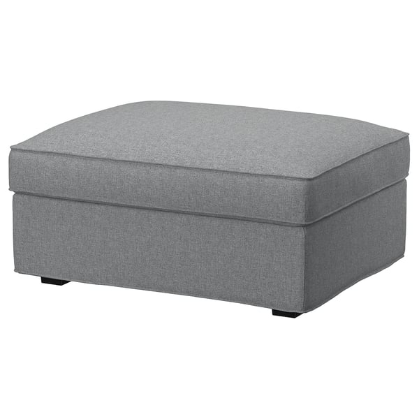 KIVIK cover for footstool with storage, Tibbleby beige/grey
