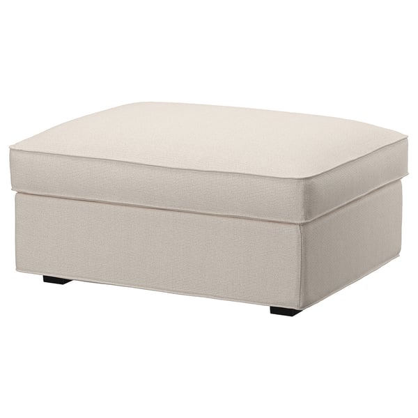 KIVIK cover for footstool with storage, Tresund light beige