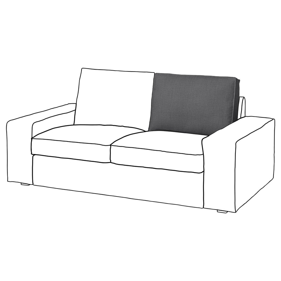 KIVIK inner back cushion for 2-seat sofa, for replacement, 76x55x21 cm
