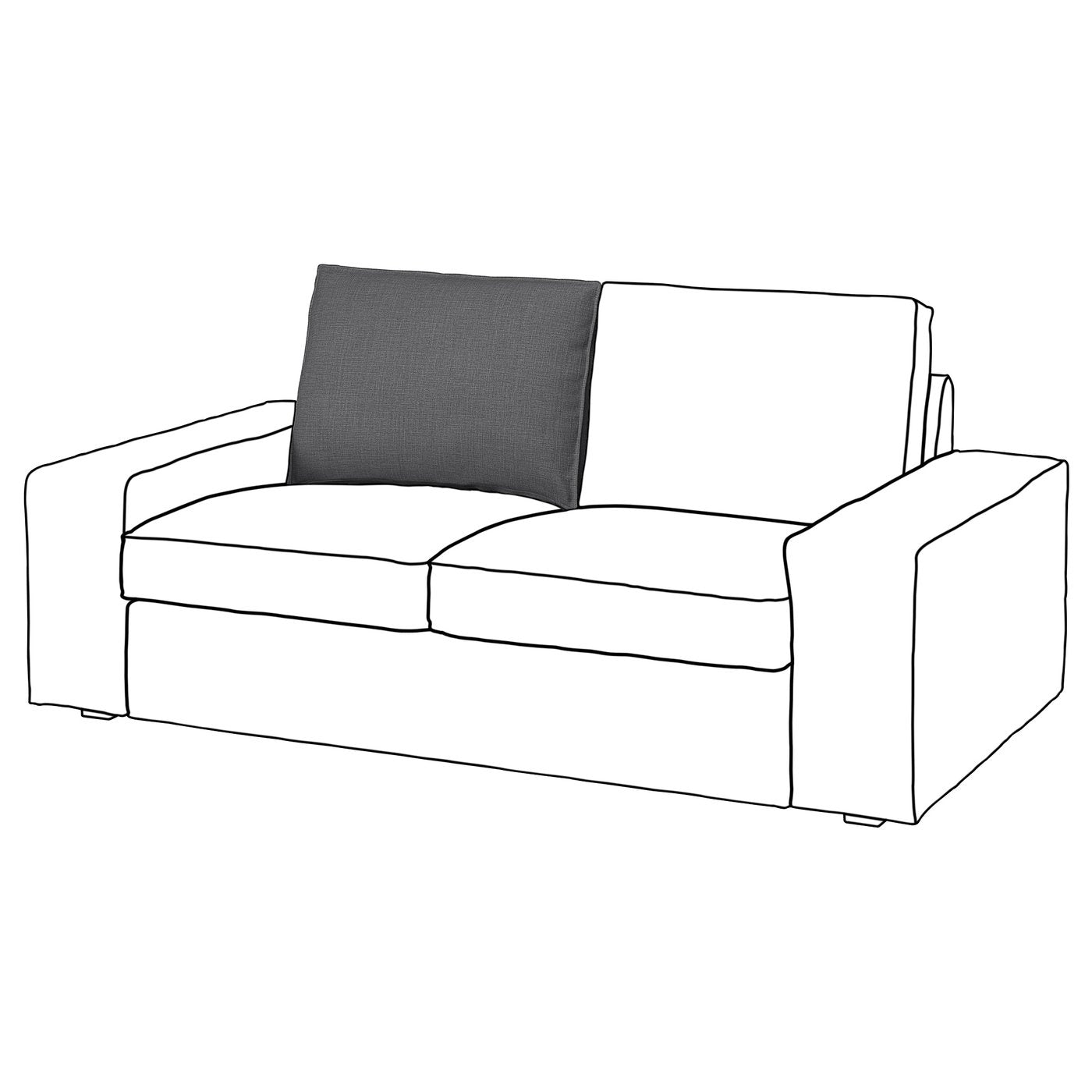 KIVIK inner back cushion for 2-seat sofa, for replacement, 76x55x21 cm