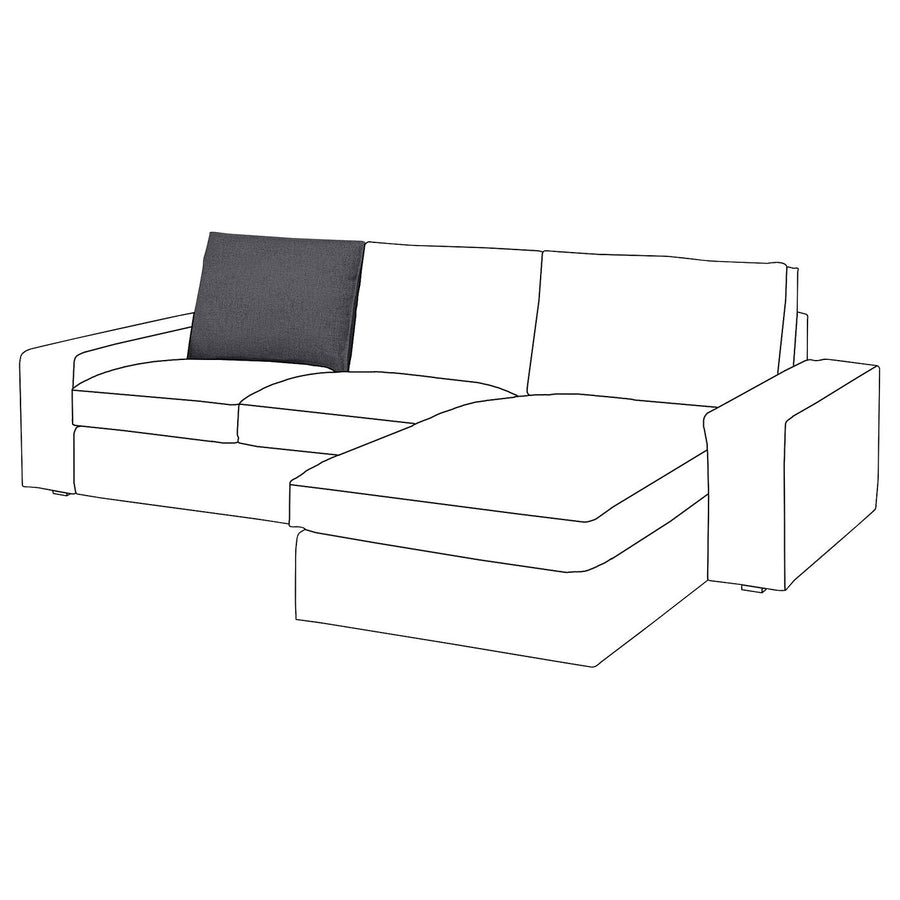 KIVIK inner back cushion for 2-seat sofa, for replacement, 76x55x21 cm