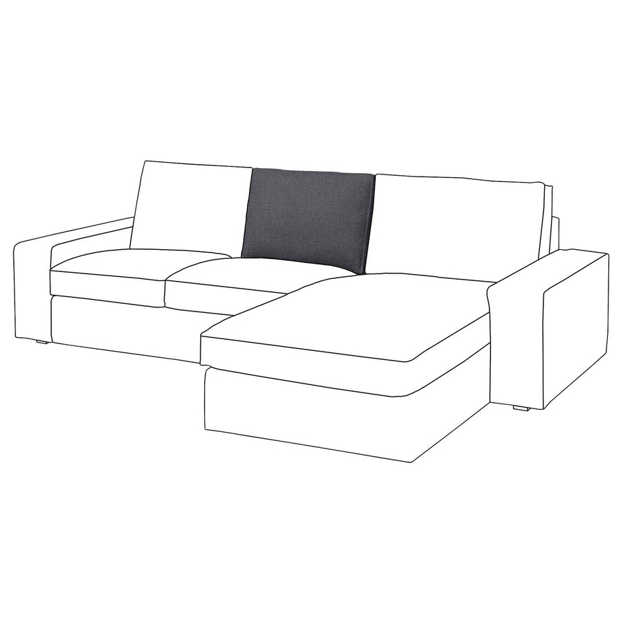 KIVIK inner back cushion for 2-seat sofa, for replacement, 76x55x21 cm