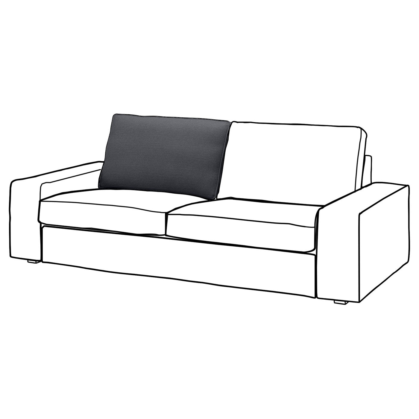KIVIK inner back cushion for 3-seat sofa, for replacement, 96x55x21 cm