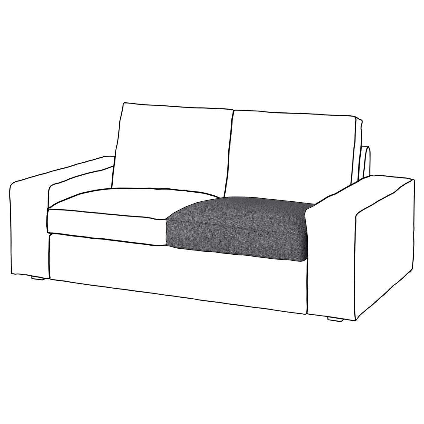 KIVIK inner seat cushion for 2-seat sofa, for replacement, 71 cm