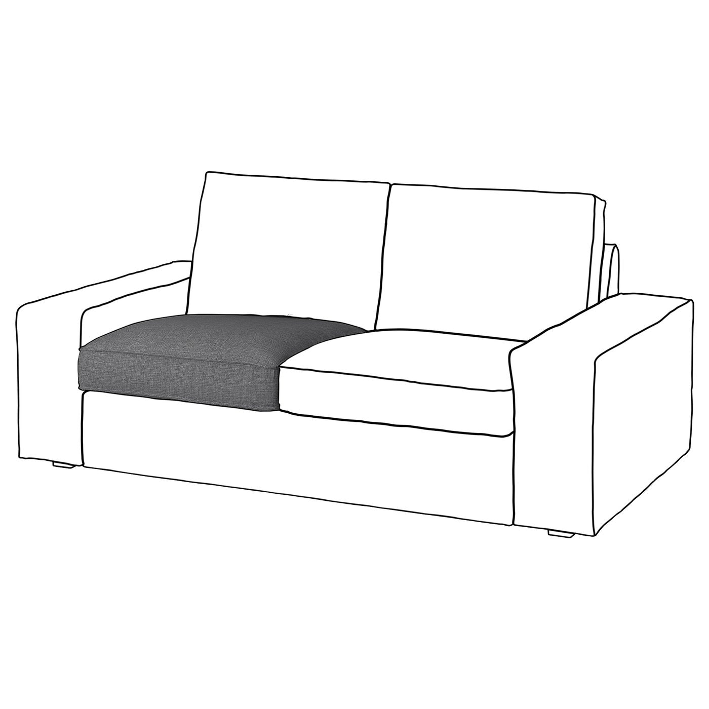KIVIK inner seat cushion for 2-seat sofa, for replacement, 71 cm
