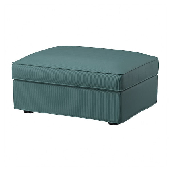 KIVIK Footstool with storage, Kelinge grey-turquoise ,