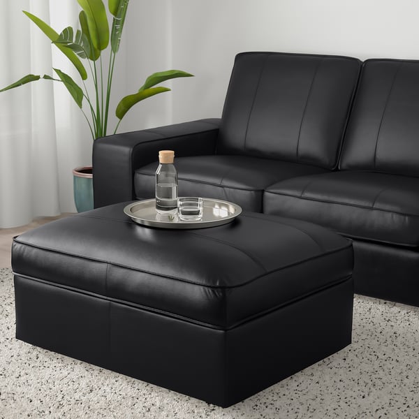 KIVIK footstool, Grann/Bomstad black, 90x43x70 cm