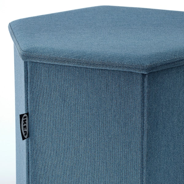 KJUGE - Pouf with storage, Knisa deep blue