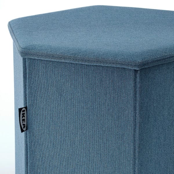Ikea KJUGE - Pouf with storage, Knisa deep blue
