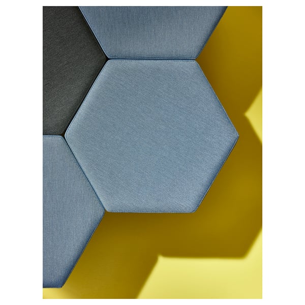 KJUGE pouffe with storage, Knisa medium blue, 38 cm