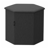 KJUGE pouffe with storage, Knisa dark grey, 38 cm