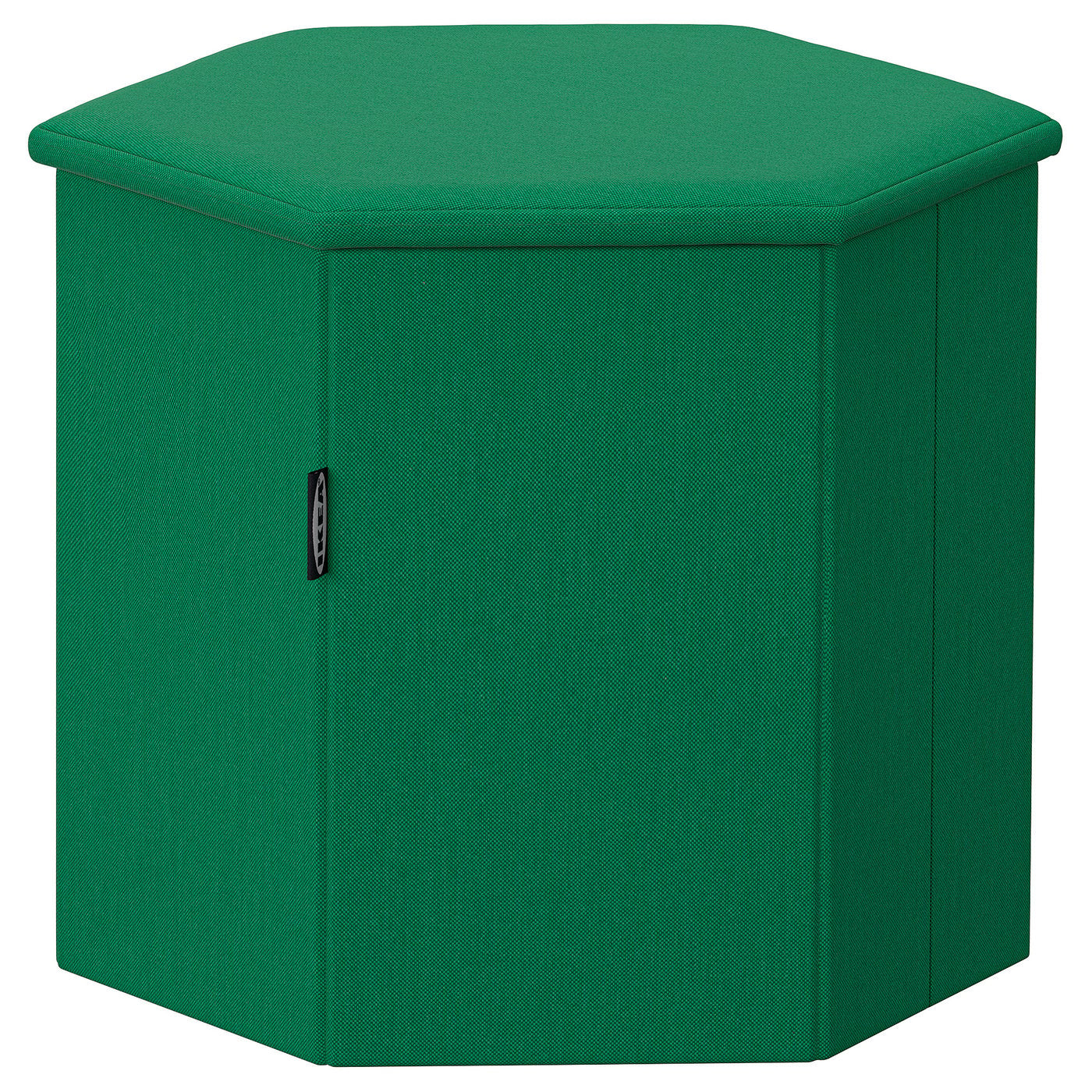 KJUGE pouffe with storage, Vissle deep green, 38 cm
