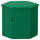 KJUGE pouffe with storage, Vissle deep green, 38 cm
