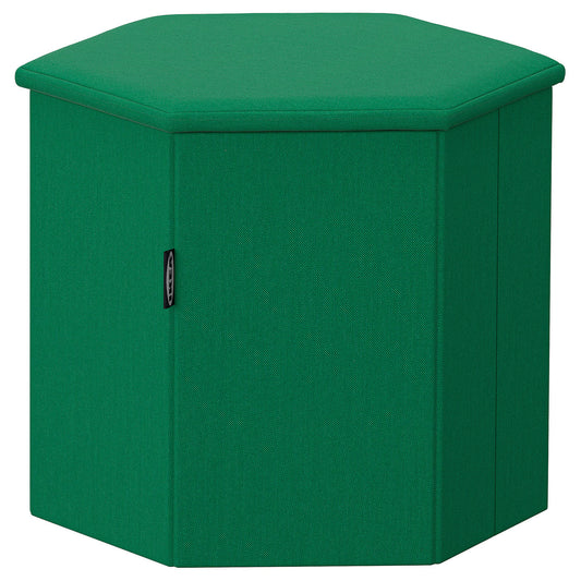 KJUGE pouffe with storage, Vissle deep green, 38 cm