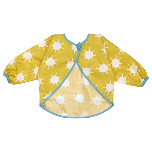 KLADDIG bib, yellow/white, 38x30 cm