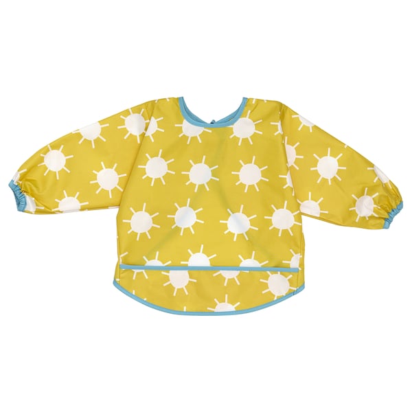 KLADDIG bib, yellow/white, 38x30 cm