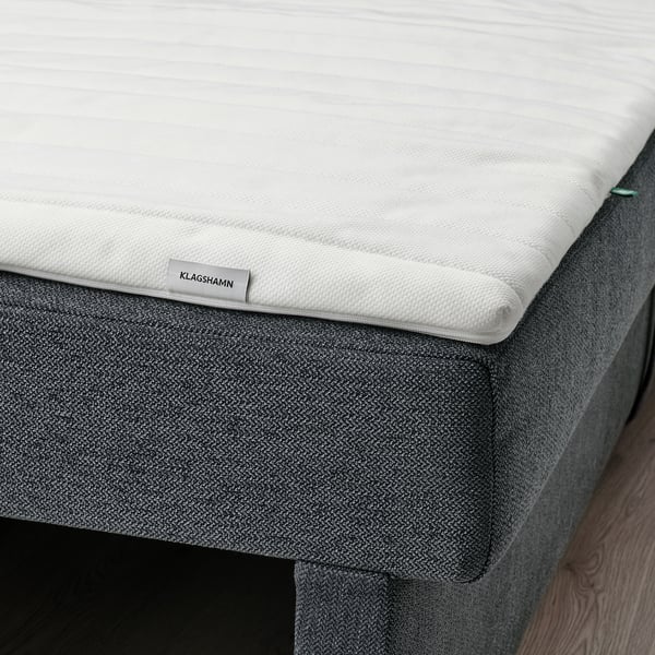 KLAGSHAMN back cushion, Skiftebo dark grey, 200x140 cm