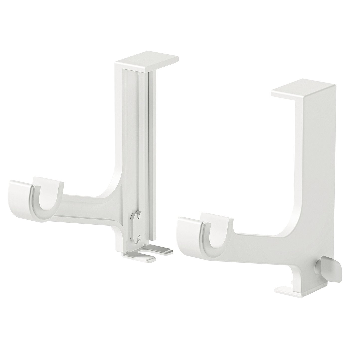 KLAMBY curtain rod bracket, 1 pair, white, 14.5x16 cm