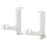 KLAMBY curtain rod bracket, 1 pair, white, 14.5x16 cm