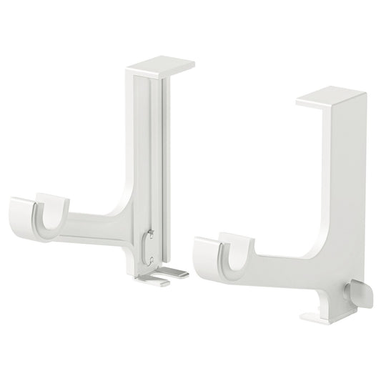 KLAMBY curtain rod bracket, 1 pair, white, 25x16 cm