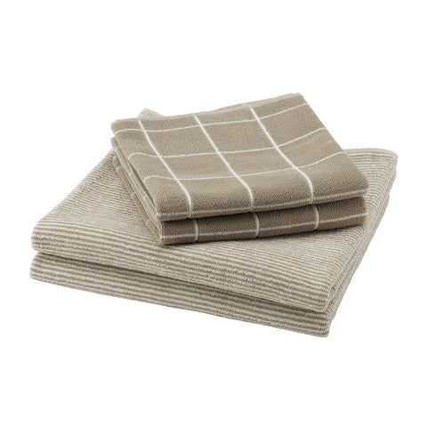 KLASESPIREA towel, set of 4, beige, 50x100/70x140 cm
