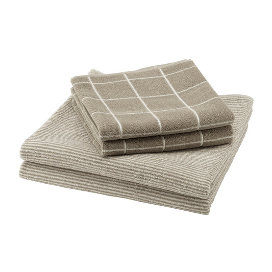 KLASESPIREA towel, set of 4, beige, 50x100/70x140 cm