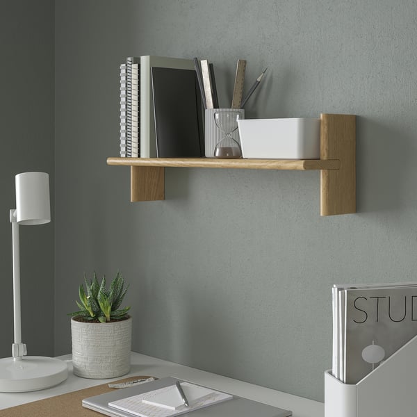 KLAVRESTRÖM wall shelf, oak, 60x20 cm