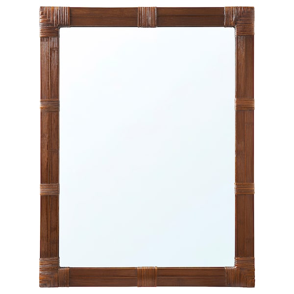 KLIBBAL - Mirror, brown, 47x62 cm