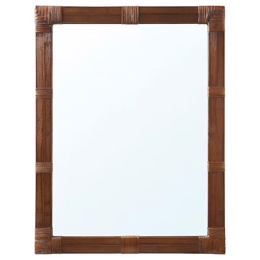 KLIBBAL - Mirror, brown, 47x62 cm