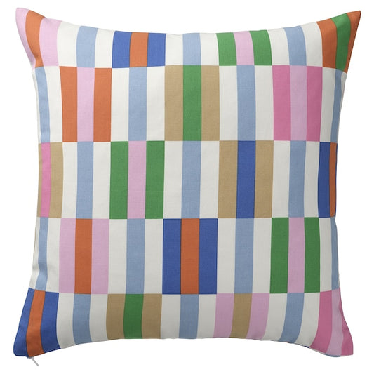 KLIBBKORSÖRT - Cushion cover, white/multicolour, 50x50 cm