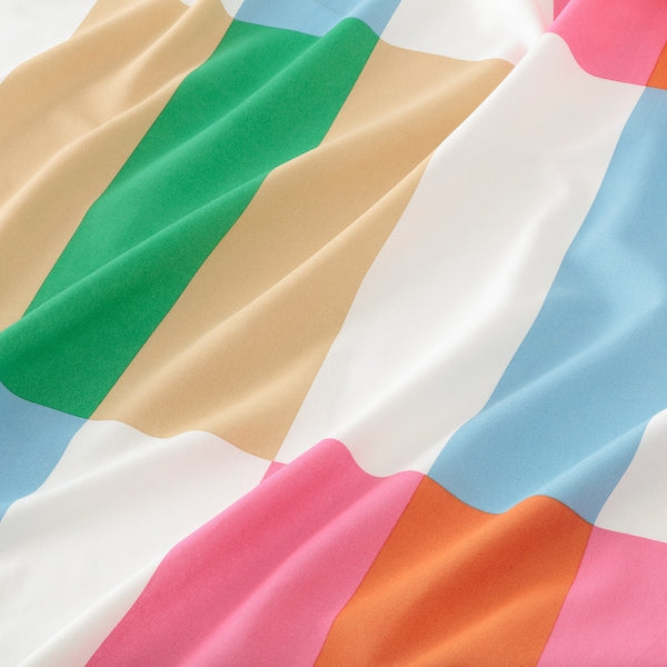 KLIBBKORSÖRT - Pre-cut fabric, multicolour/stripe, 150x300 cm