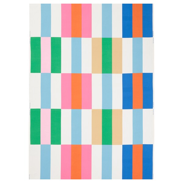 KLIBBKORSÖRT - Pre-cut fabric, multicolour/stripe, 150x300 cm