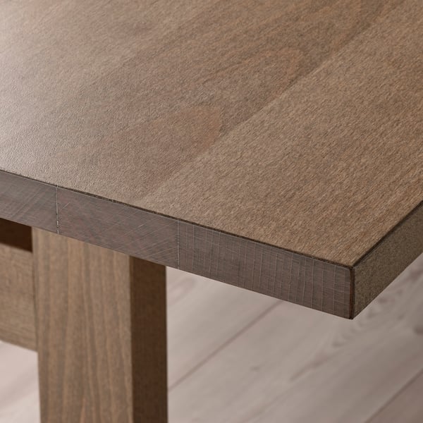 KLIMPFJÄLL / NORRARYD - KLIMPFJÄLL / NORRARYD Table and 6 chairs, grey-brown/black, 240x95 cm