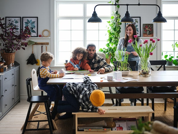 KLIMPFJÄLL - Dining table, grey-brown, 240x95 cm