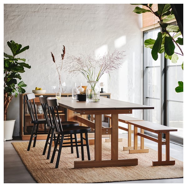 KLIMPFJÄLL - Dining table, grey-brown, 240x95 cm