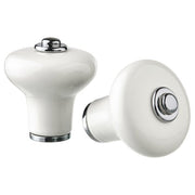 Ikea KLINGSTORP - Knob, off-white/chrome-plated, 30 mm