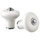 KLINGSTORP knob, off-white/chrome-plated, 5 mm, 2 pack